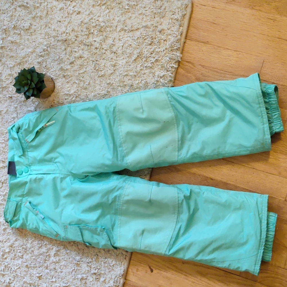 Teal Green Girls Snowpants